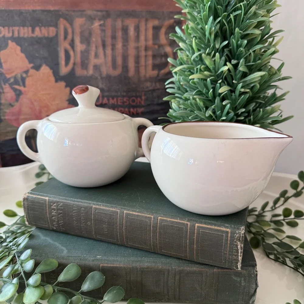 Winfield China Passion Flower Creamer and Sugar Bowl Set Hand Crafted California